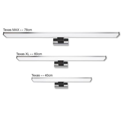 Top Light TEXAS XL - Φωτισμός καθρέφτη μπάνιου LED TEXAS LED/12W/230V IP44
