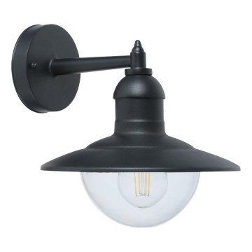Top Light - Επιτοίχιο φωτιστικό εξωτερικού χώρου VERONA 1xE27/12W/230V IP44 μαύρο