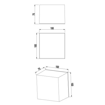 Top Light - Επιτοίχιο LED φωτιστικό μπάνιου BOXTER LED/5W/230V 4000K IP65