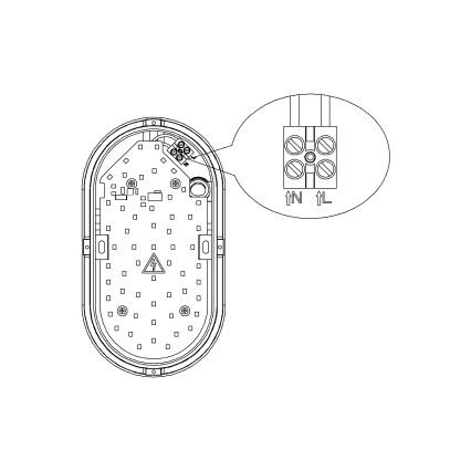 Top Light - Εξωτερικό επιτοίχιο φωτιστικό LED BARI LED/15W/230V 4000K IP54