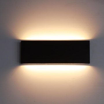Top Light - Επιτοίχιο φωτιστικό εξωτερικού χώρου LED OBLIGO LED/12W/230V IP65 μαύρο