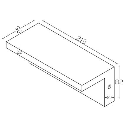 Top Light - Επιτοίχιο φωτιστικό εξωτερικού χώρου LED ELON LED/10W/230V 4000K IP54