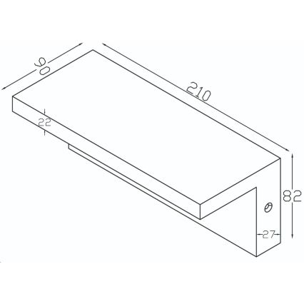 Top Light - Επιτοίχιο φωτιστικό εξωτερικού χώρου LED ELON LED/10W/230V 4000K IP54