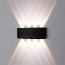 Top Light - Επιτοίχιο φωτιστικό εξωτερικού χώρου LED RAY LED/8W/230V IP44 4000K μαύρο