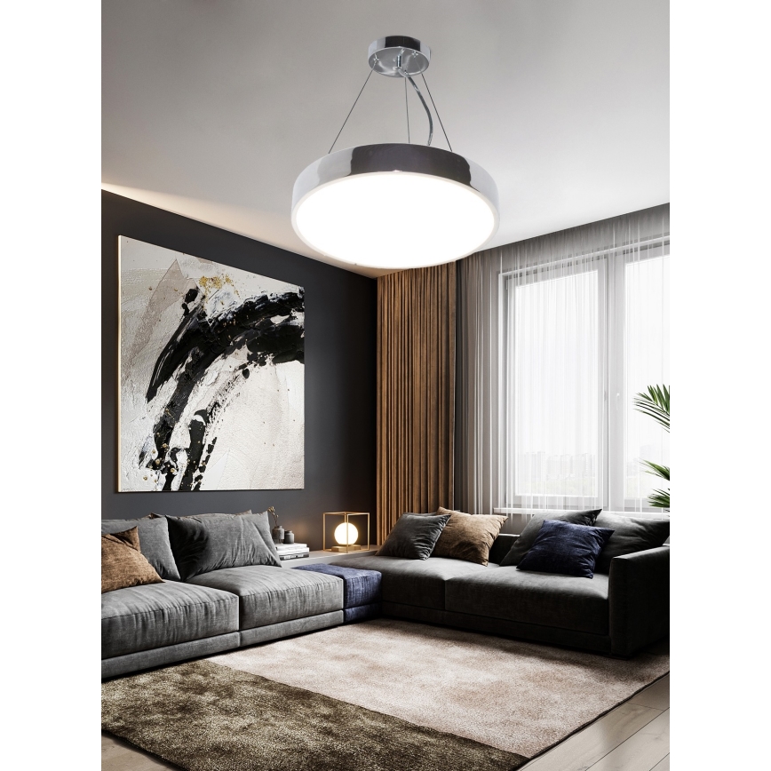 Top Light Μεταλλικό 40CRZ RC - Led Dimmable κρεμαστό φωτιστικό οροφής METAL LED/51W/230V γυαλιστερό χρώμιο + τηλεχειριστήριο