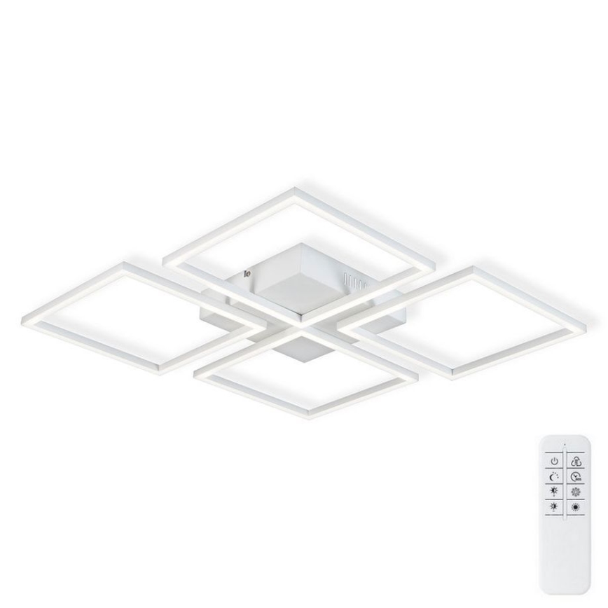 Top Light  - Πλαφονιέρα οροφής ντιμαριζόμενη LED RIVIERA 4xLED/16,25W/230V γωνιακός λευκό + τηλεχειριστήριο