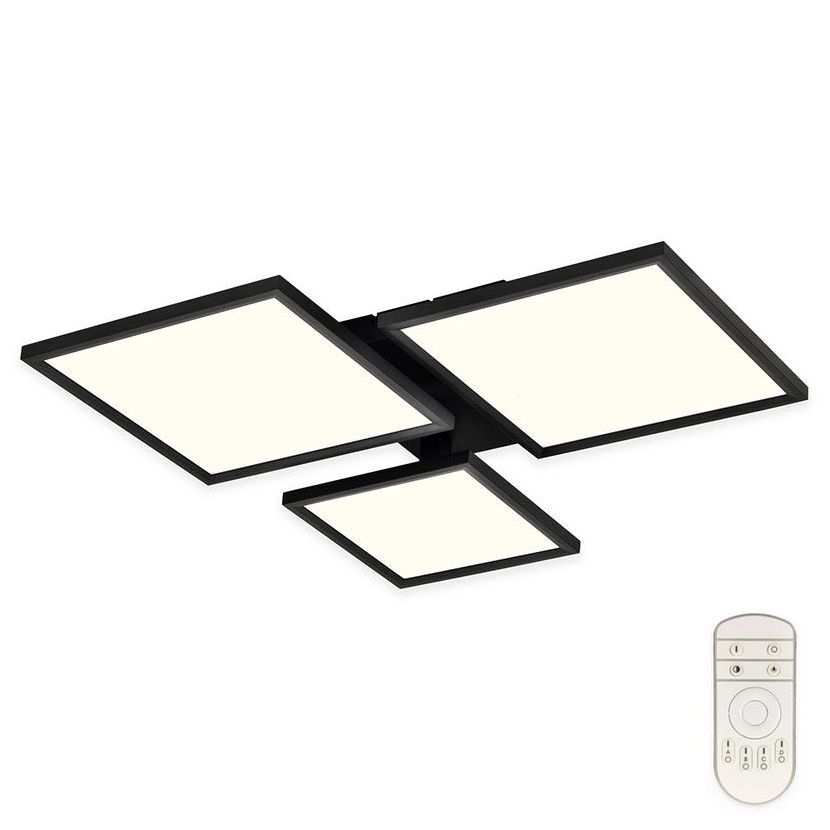 Top Light - Σταθερό πολύφωτο dimming LED MERKUR LED/50W/230V 3000-6500K μαύρο + τηλεχειριστήριο