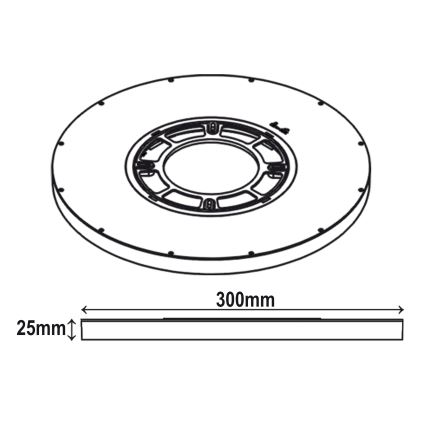 Top Light - Φωτιστικό οροφής LED REVIT LED/24W/230V 3000/4000/6500K διάμετρος 30 cm λευκό