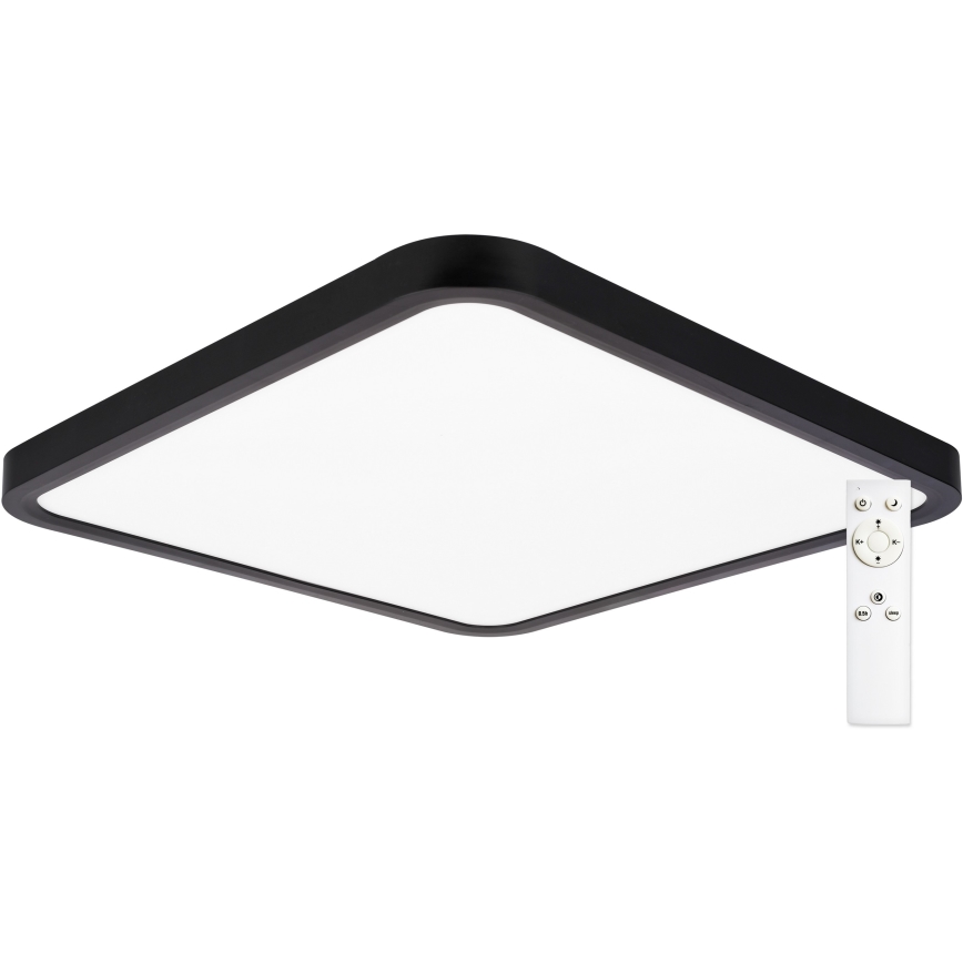 Top Light - LED Dimmable φωτιστικό οροφής REVIT LED/36W/230V 3000-6500K 40x40 cm μαύρο + τηλεχειριστήριο
