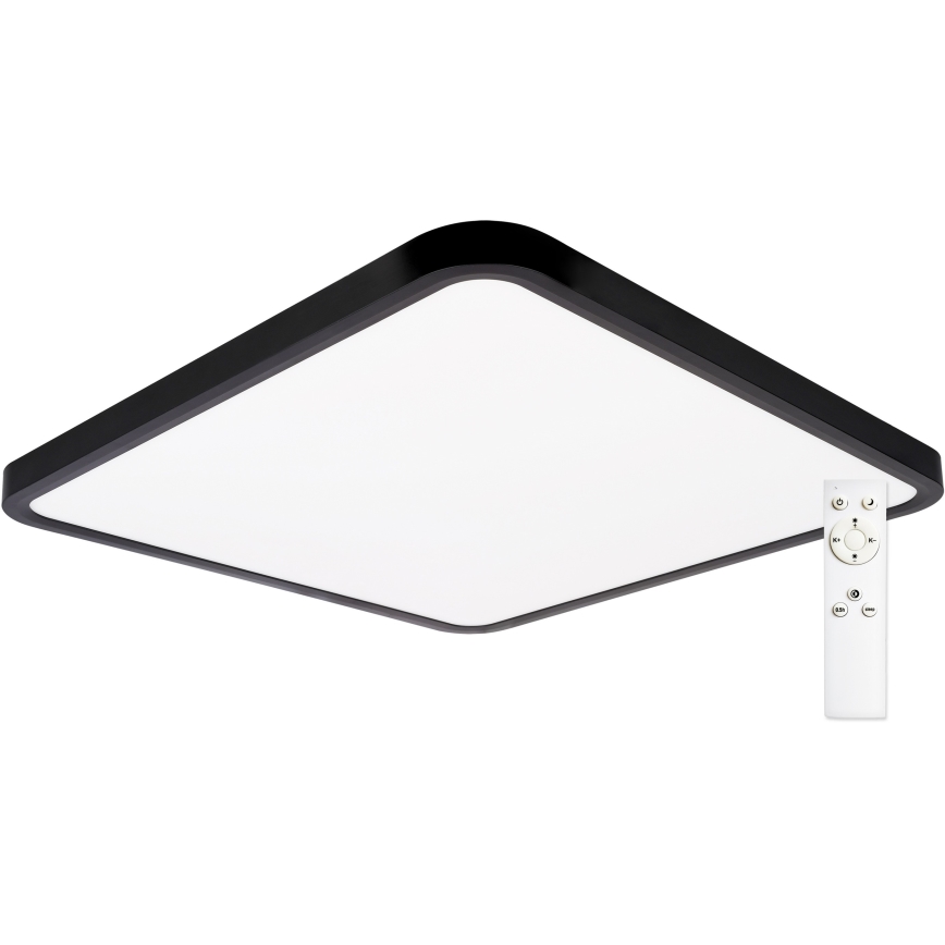 Top Light - LED Dimmable φωτιστικό οροφής REVIT LED/50W/230V 3000-6500K 50x50 cm μαύρο + τηλεχειριστήριο