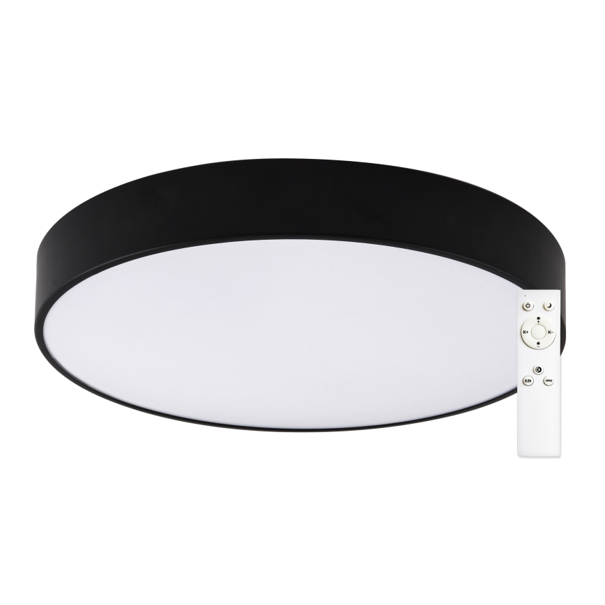 Top Light - Φωτιστικό οροφής μπάνιου dimming LED PETAL LED/48W/230V IP44 3000-6500K διάμετρος 48 cm μαύρο + τηλεχειριστήριο