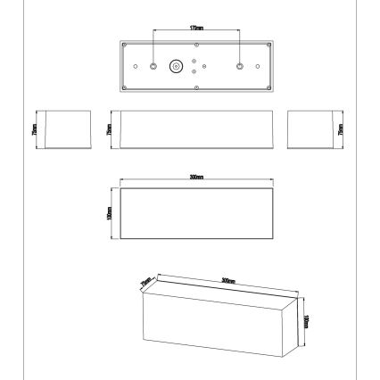 Top Light - Φωτιστικό τοίχου μπάνιου LED BOXTER LED/12W/230V IP65 4000K