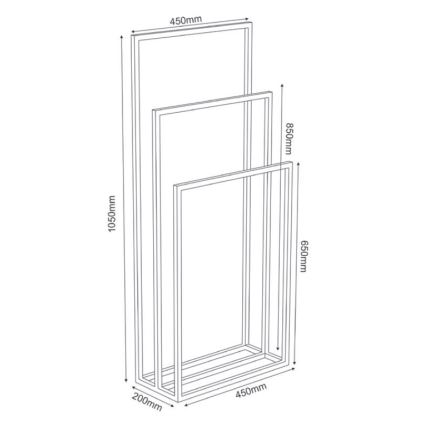 Towel holder 105x45 cm λευκό