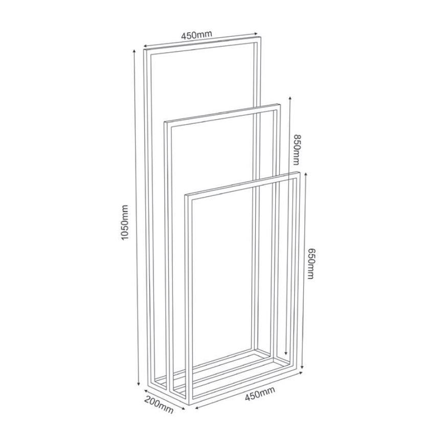 Towel holder 105x45 cm λευκό