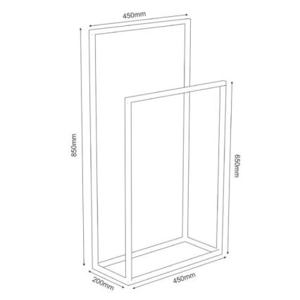 Towel holder 85x45 cm λευκό