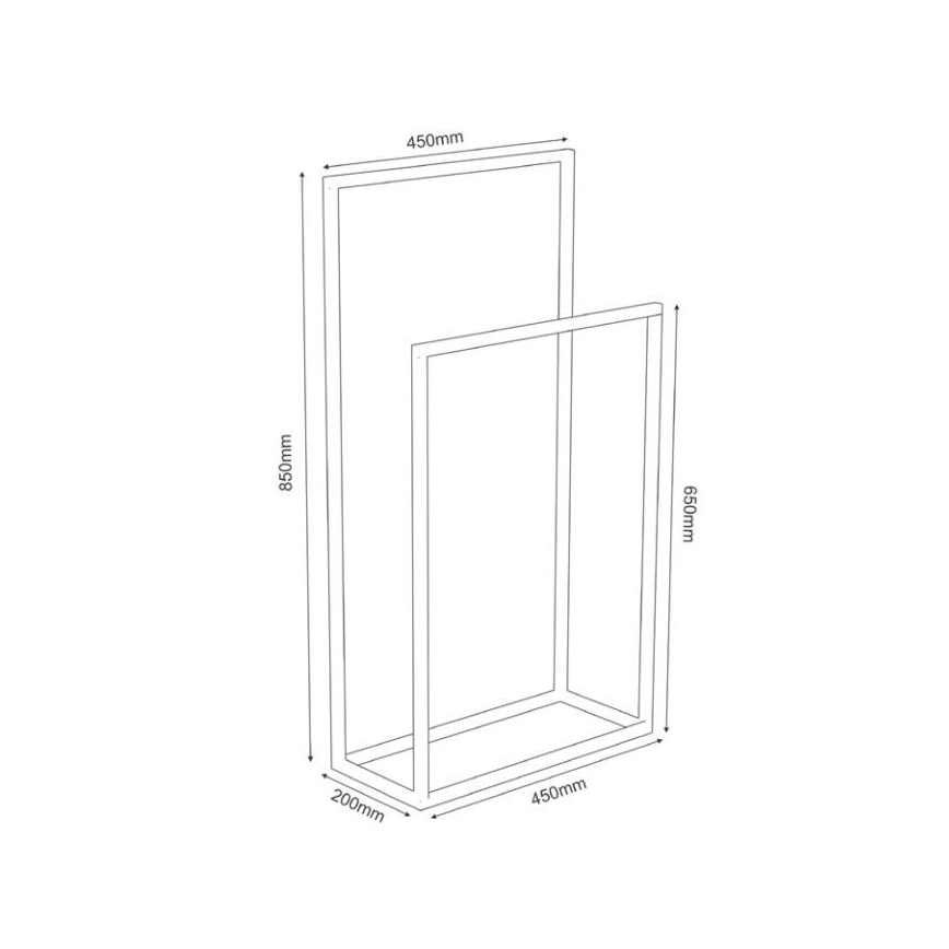 Towel holder 85x45 cm λευκό