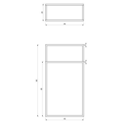 Towel holder 85x45 cm μαύρο