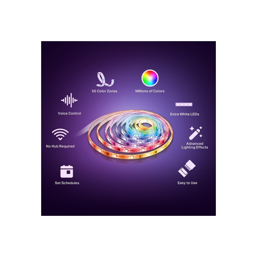 TP-Link - LED RGBW Ρυθμιζόμενη ταινία 5 m LED/13W/230V Wi-Fi