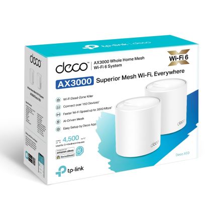 TP-Link - Σετ 2x Wi-Fi 6 mesh σύστημα για ολόκληρο το σπίτι Deco X50