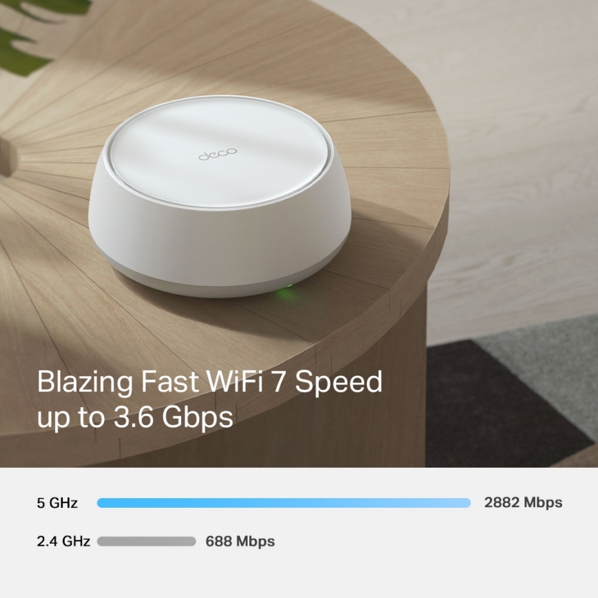 TP-Link - Σετ 3 τεμαχίων σύστημα Mesh Wi‑Fi 7 για ολόκληρο το σπίτι Deco BE22