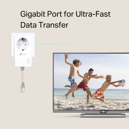 TP-Link - Σετ Powerline Wi‑Fi Gigabit με ενσωματωμένη πρίζα