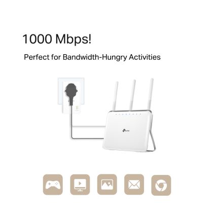 TP-Link - Σετ Powerline Wi‑Fi Gigabit με ενσωματωμένη πρίζα