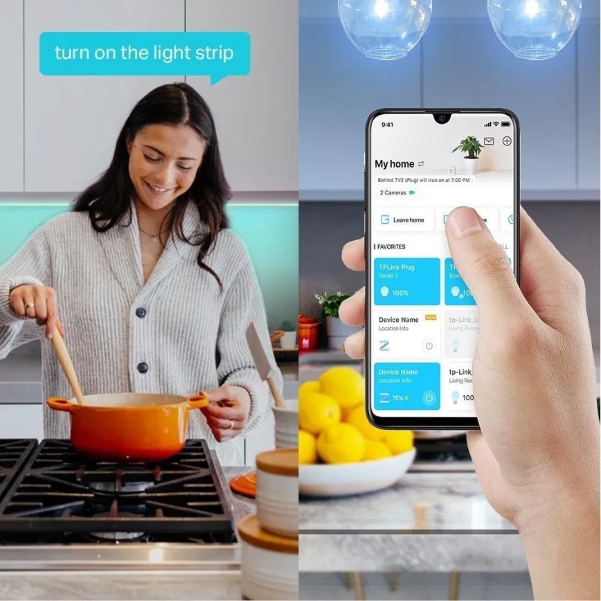 TP-Link - Ρυθμιζόμενη λωρίδα LED RGBW 5 m, 13,5 W/230 V, Wi-Fi