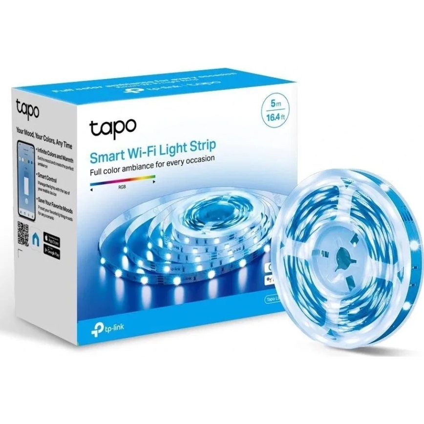 TP-Link - Ρυθμιζόμενη λωρίδα LED RGBW 5 m, 13,5 W/230 V, Wi-Fi