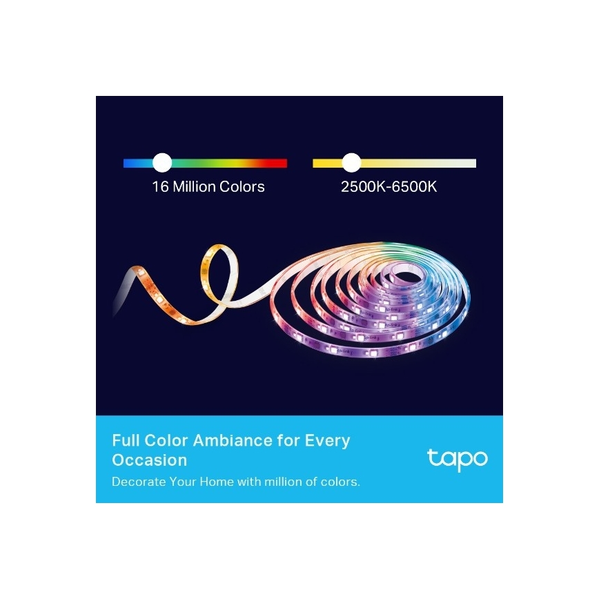 TP-Link - Ρυθμιζόμενη ταινία LED RGBW 5 m LED/24W/230V Wi-Fi