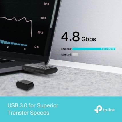 TP-Link - USB ασύρματος προσαρμογέας διπλής ζώνης με Wi‑Fi 6 Archer TX20U