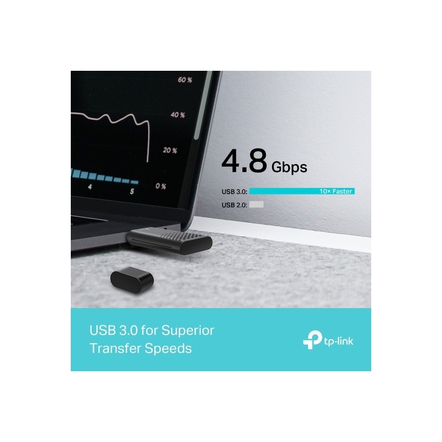 TP-Link - USB ασύρματος προσαρμογέας διπλής ζώνης με Wi‑Fi 6 Archer TX20U