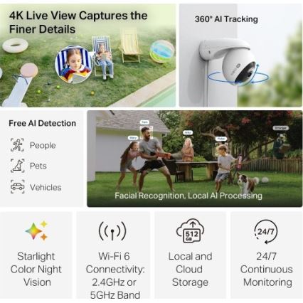 TP-Link - Εξωτερική κάμερα με αισθητήρα IP66 Wi-Fi
