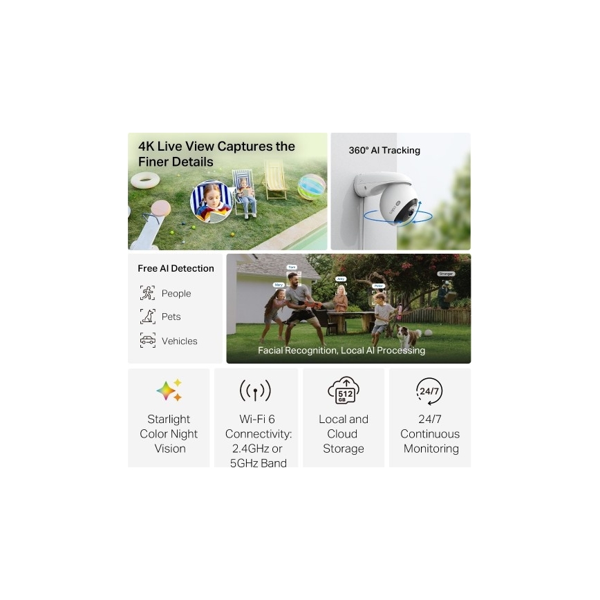 TP-Link - Εξωτερική κάμερα με αισθητήρα IP66 Wi-Fi