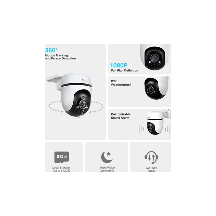 TP-Link - Εξωτερική κάμερα με αισθητήρα IP65 Wi-Fi