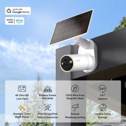 TP-Link - Εξωτερική ηλιακή κάμερα με αισθητήρα IP66 Wi‑Fi