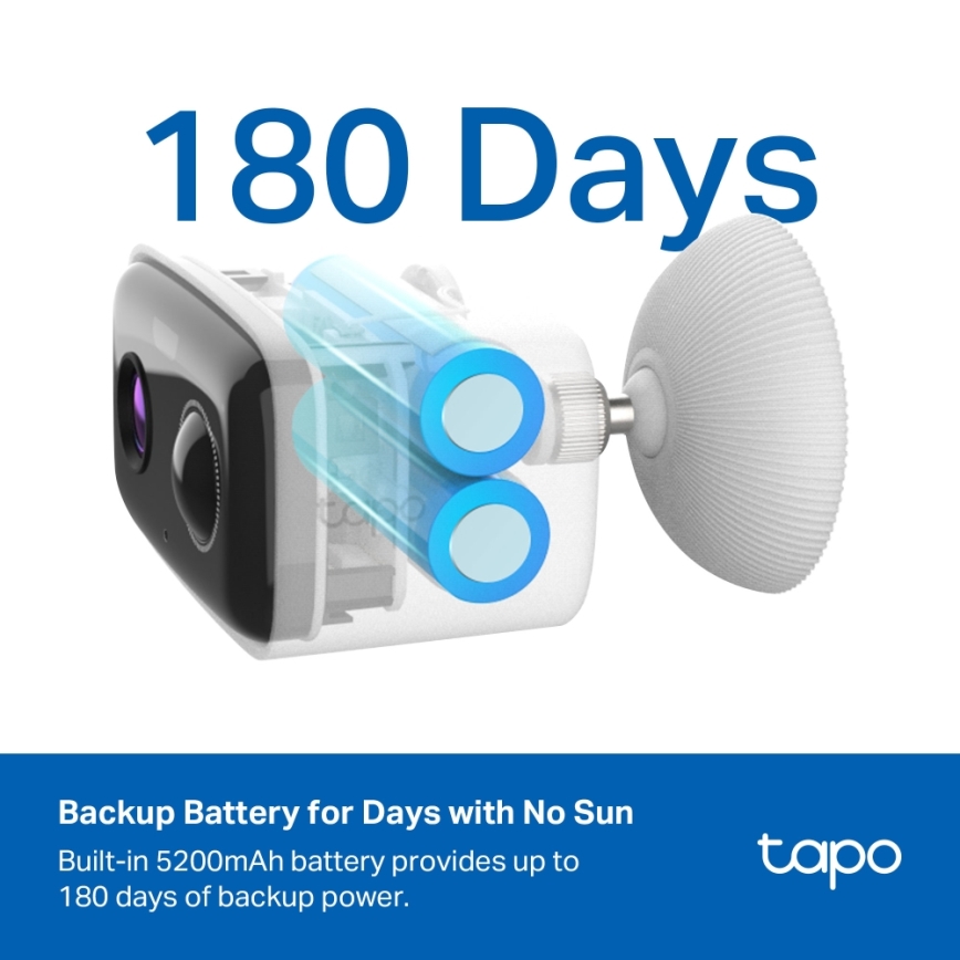 TP-Link - Έξυπνη ηλιακή κάμερα 5200 mAh 5V IP65 Wi-Fi
