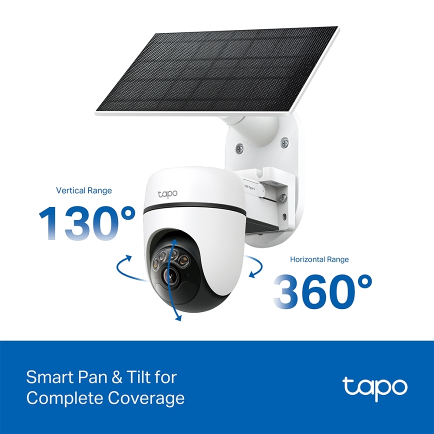 TP-Link - Έξυπνη ηλιακή κάμερα 5V IP65 Wi-Fi