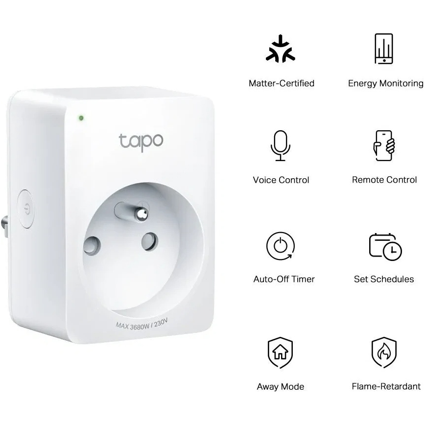 TP-Link - Έξυπνη πρίζα E MATTER 3680W Wi-Fi