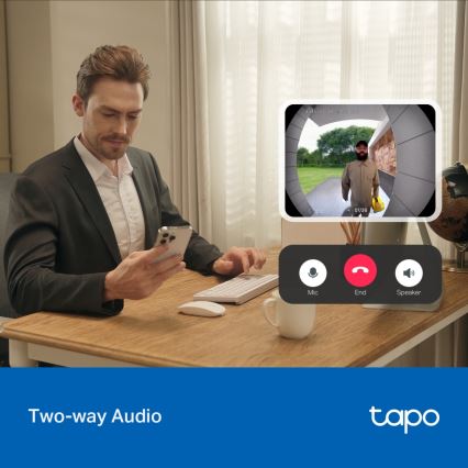 TP-Link - Έξυπνο μίνι κουδούνι με κάμερα Wi-Fi