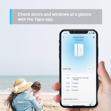 TP-Link - Έξυπνος αισθητήρας επαφής 1xCR2032 Wi-Fi