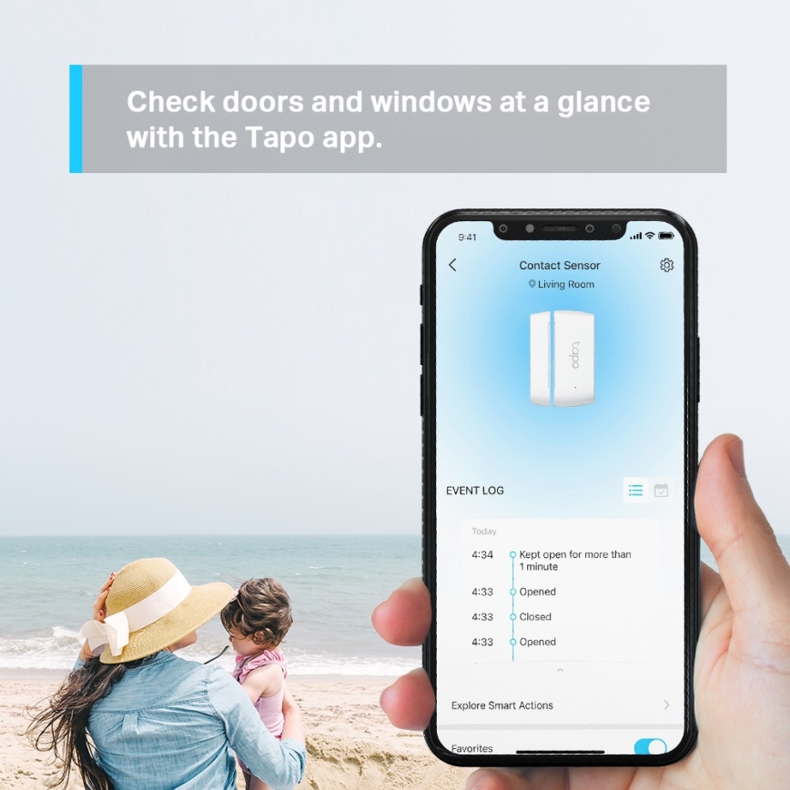 TP-Link - Έξυπνος αισθητήρας επαφής 1xCR2032 Wi-Fi