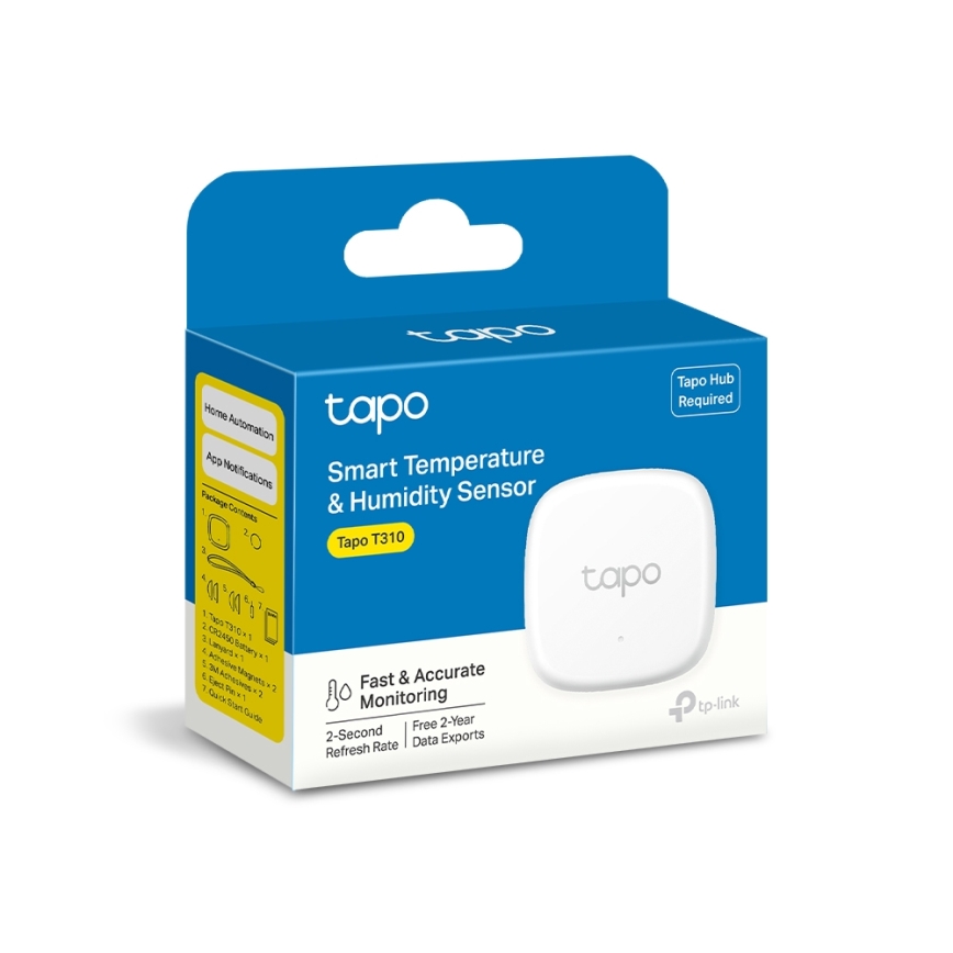 TP-Link - Έξυπνος αισθητήρας θερμοκρασίας και υγρασίας 1xCR2450 Wi-Fi