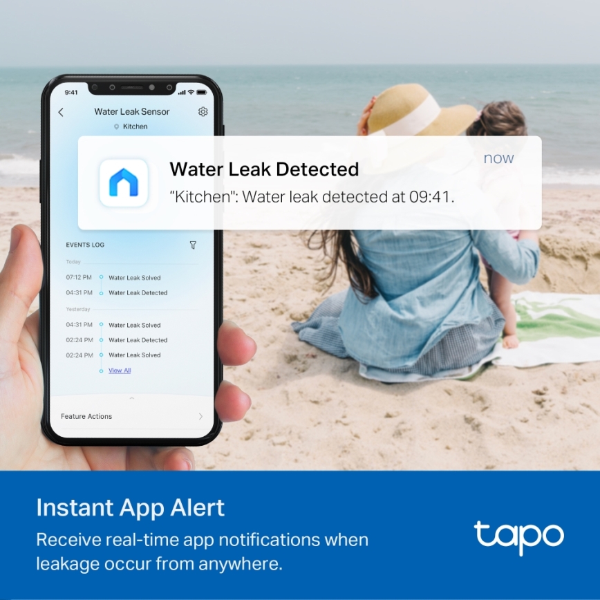 TP-Link - Έξυπνος ανιχνευτής διαρροής νερού 2xAAA Wi-Fi