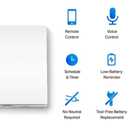 TP-Link - Έξυπνος διακόπτης φωτισμού 2xAAA Wi‑Fi