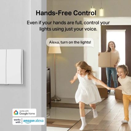 TP-Link - Έξυπνος διπλός διακόπτης φωτισμού 2xAAA Wi-Fi