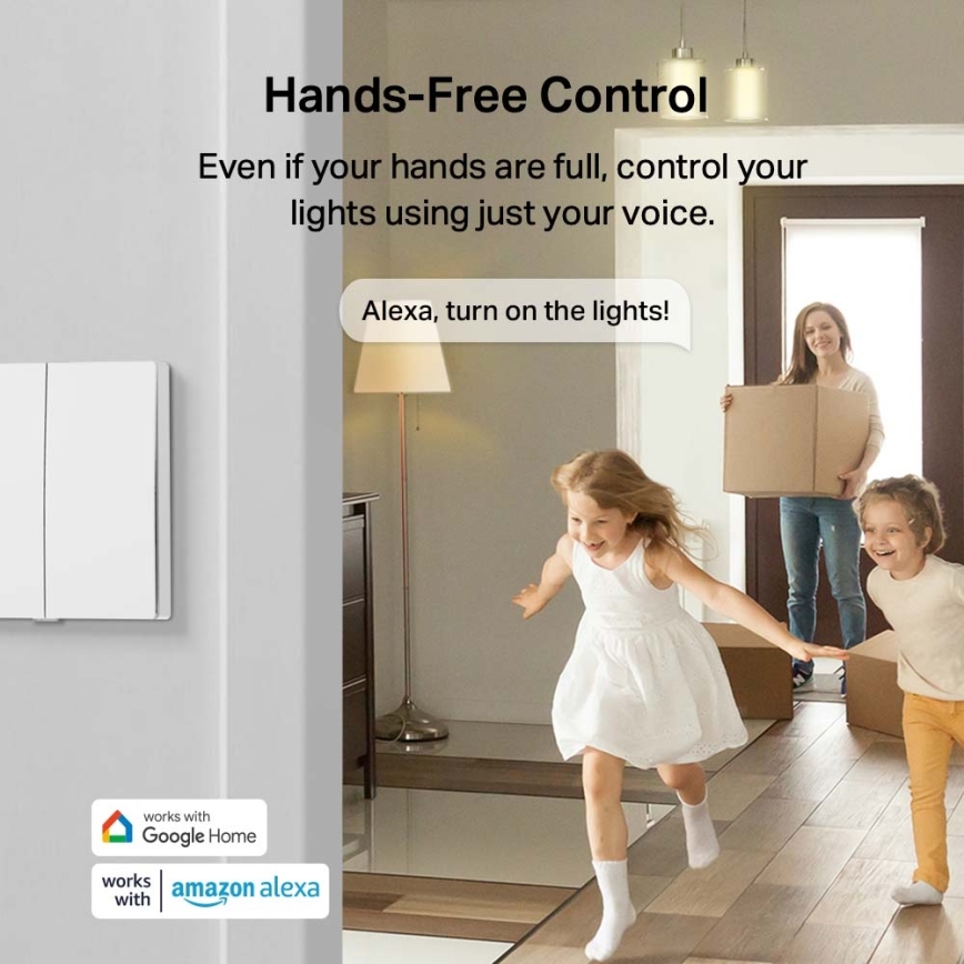 TP-Link - Έξυπνος διπλός διακόπτης φωτισμού 2xAAA Wi-Fi