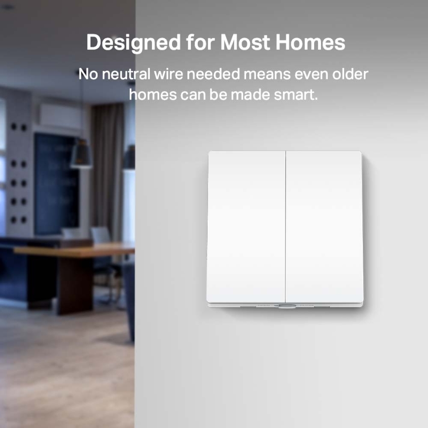 TP-Link - Έξυπνος διπλός διακόπτης φωτισμού 2xAAA Wi-Fi