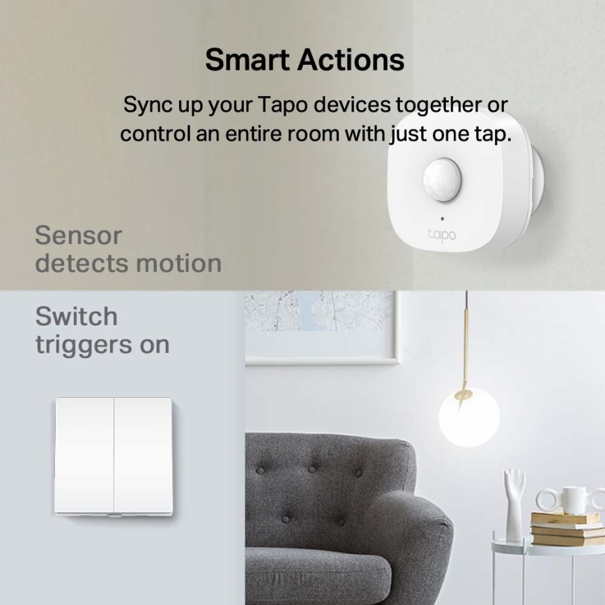 TP-Link - Έξυπνος διπλός διακόπτης φωτισμού 2xAAA Wi-Fi