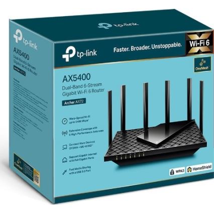 TP-Link - Διπλής ζώνης gigabit Wi‑Fi 6 δρομολογητής Archer AX72