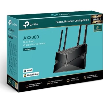TP-Link - Διπλής ζώνης Gigabit δρομολογητής Wi-Fi 6 Archer AX53